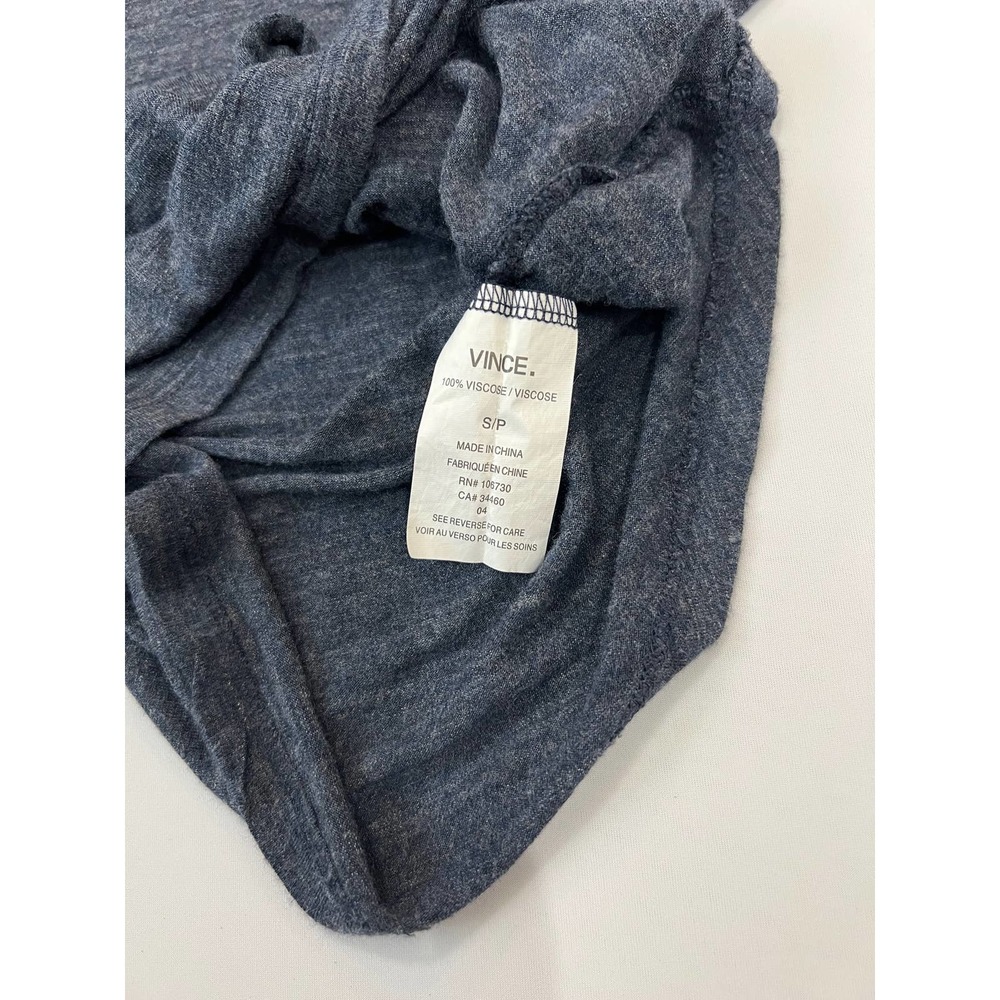 Vince Long Sleeve Top Heathered Blue Women's Size S - Picture 5 of 6
